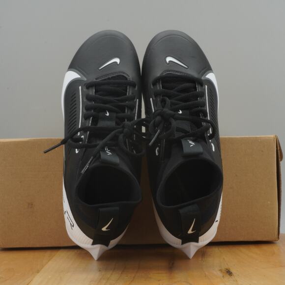 Size 4 - Nike Vapor Edge Pro 360 2 Men's Football Cleats Black White NEW - Picture 5 of 9